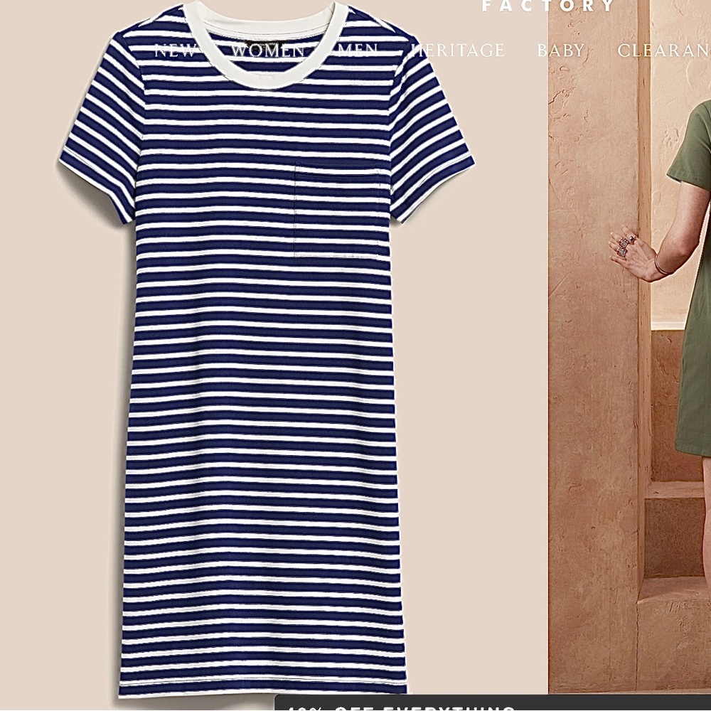 Banana Republic T-shirt dress. XXL Tall. NWT.
